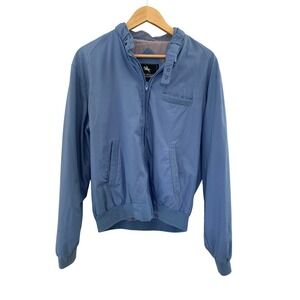 STEEPLECHASE VTG‎ Mens Blue Lightweight Bomber Jacket Size M